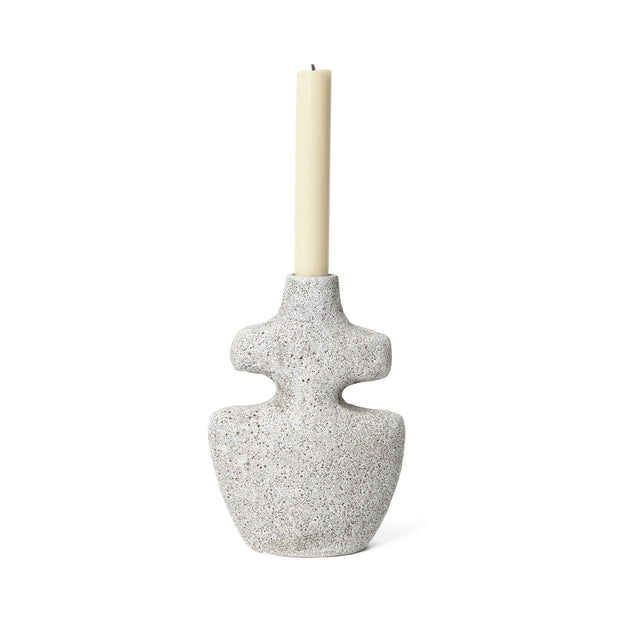 Yara Candle Holder - Medium - Grey Pumice