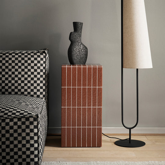 Reflective Column Pedestal-black Cerused Oak | Forom
