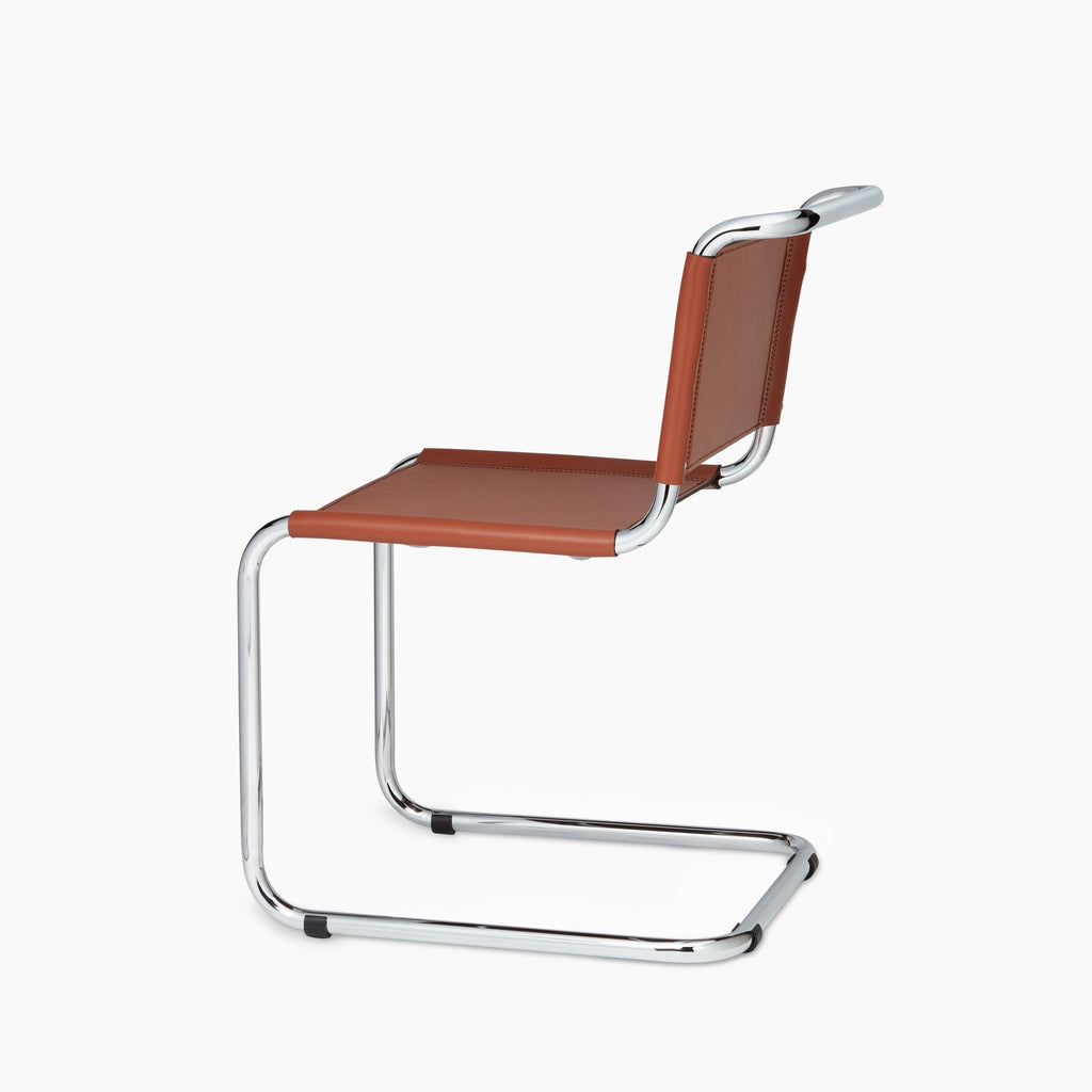 Mart Stam Cantilever Chair S33 - Brown Italian - Floor Model - Grade B