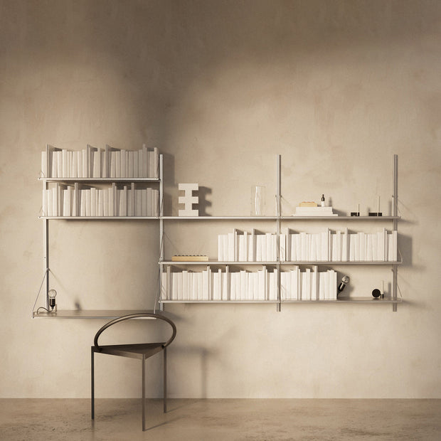 Shelf Library Triple Section | Stainless Steel