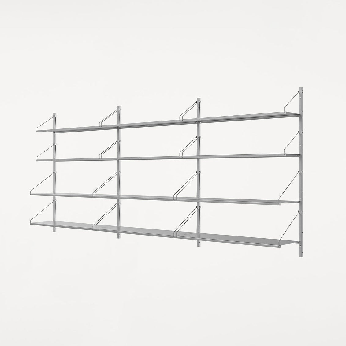 Shelf Library Triple Section | Stainless Steel