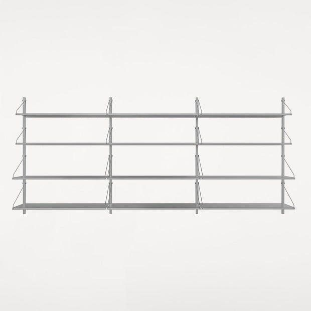 Shelf Library Triple Section | Stainless Steel