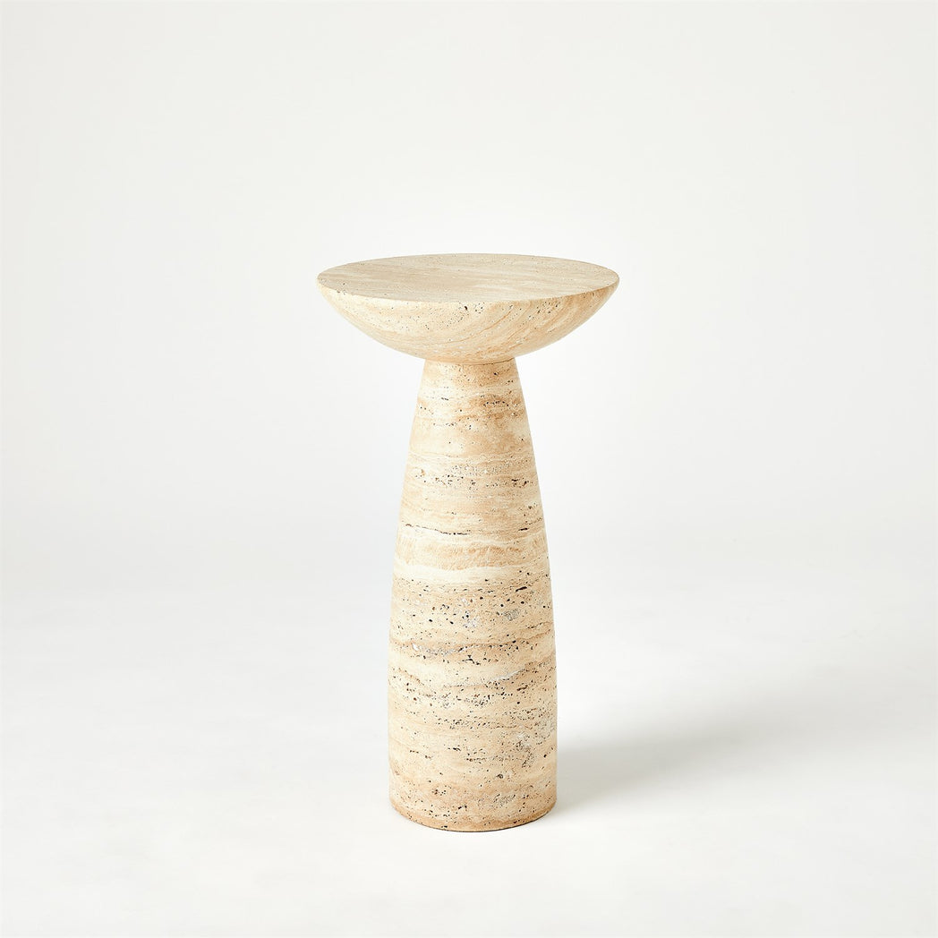 Tapered Accent Table - Travertine