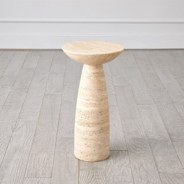 Tapered Accent Table - Travertine