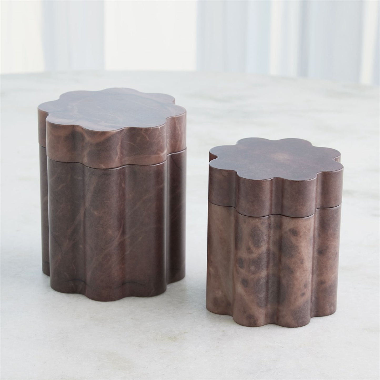Cumulus Alabaster Tall Boxes - Chocolate