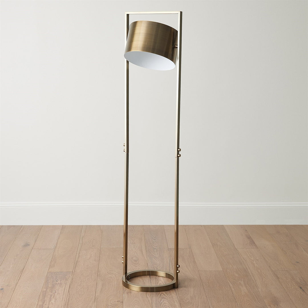 Key Light Metal Floor Lamp - Antique Brass