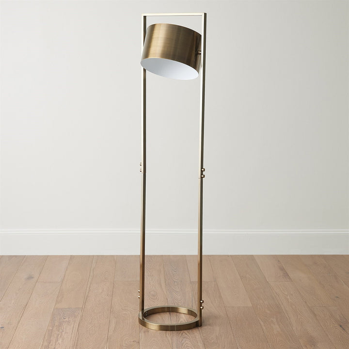 Key Light Metal Floor Lamp - Antique Brass