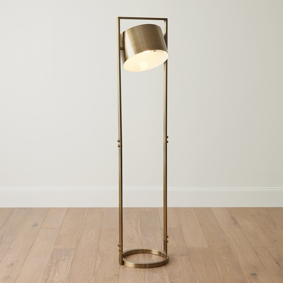 Key Light Metal Floor Lamp - Antique Brass
