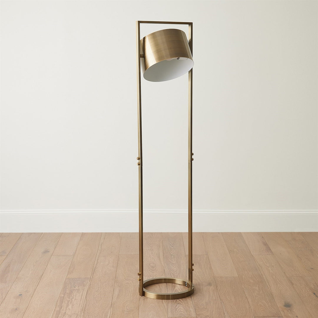 Key Light Metal Floor Lamp - Antique Brass