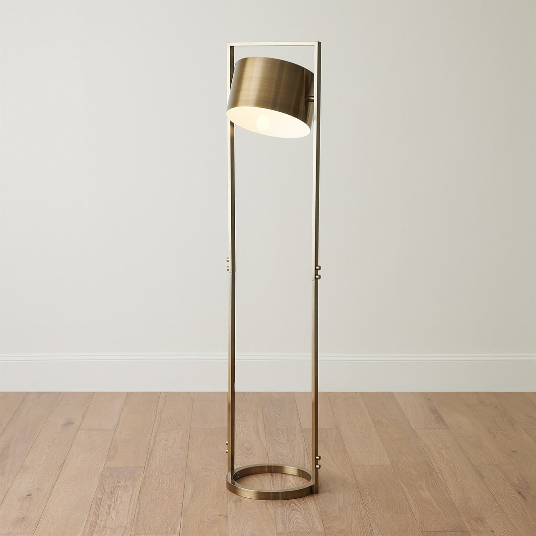 Key Light Metal Floor Lamp - Antique Brass