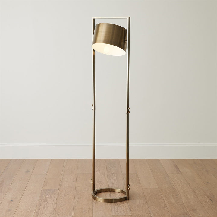 Key Light Metal Floor Lamp - Antique Brass