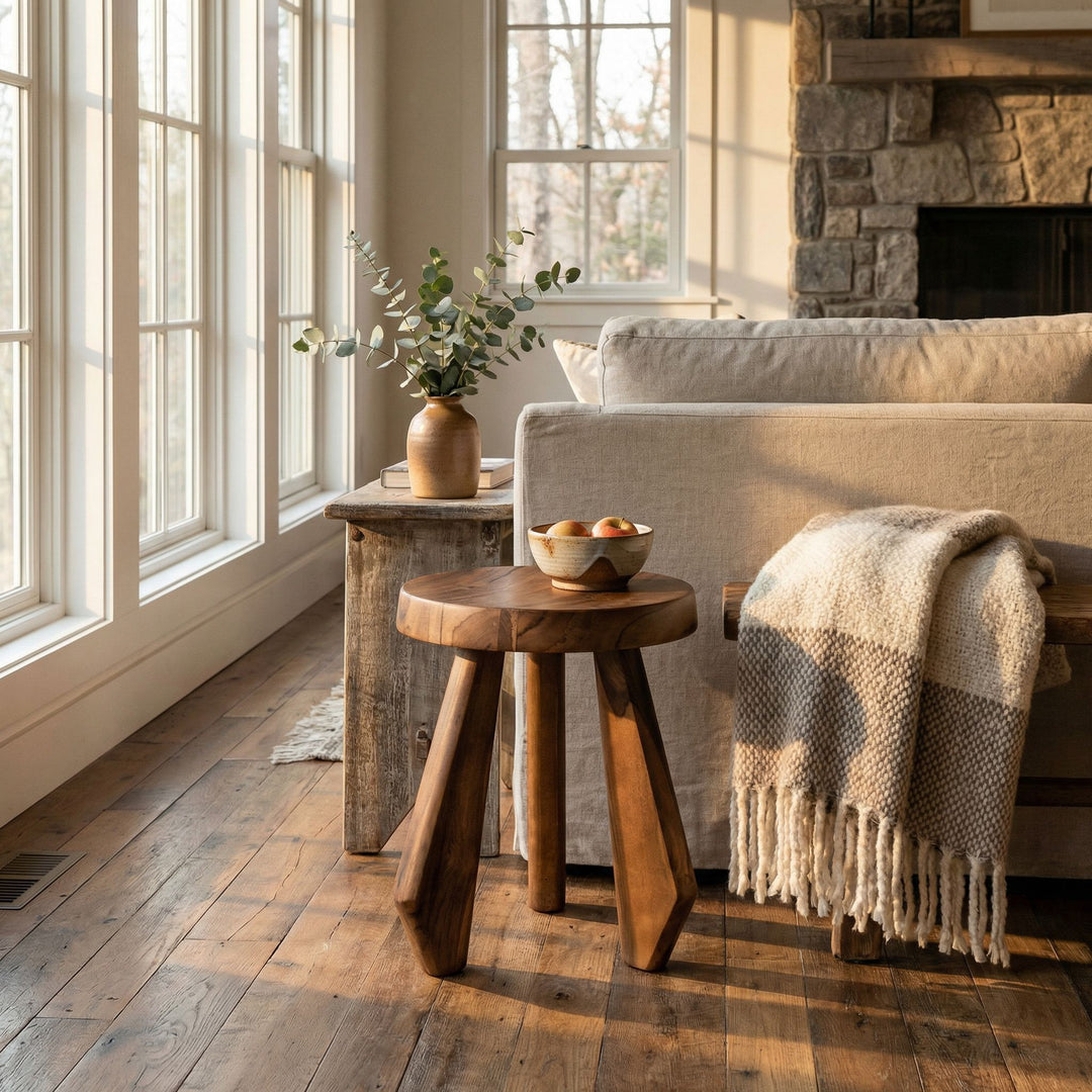 Gemma Teak Stool
