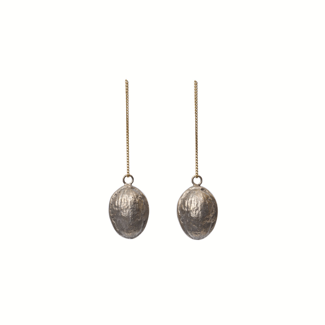 Walnut Ornaments - Set of 2 - Brass
