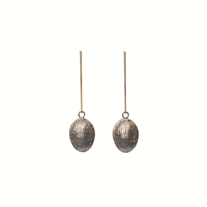 Walnut Ornaments - Set of 2 - Brass