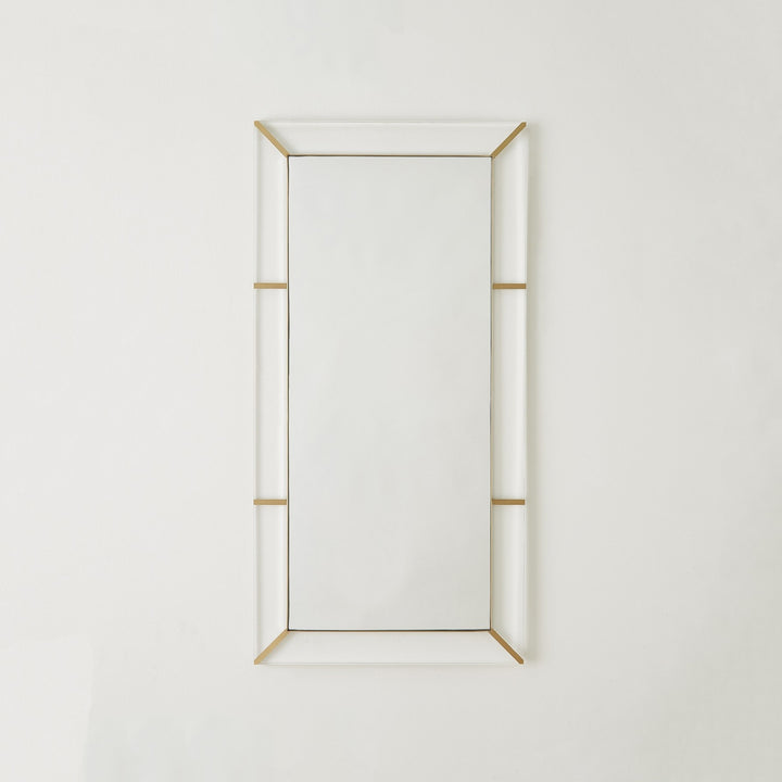 Acrylic Rectangle Mirror - Brushed Brass/Stainless