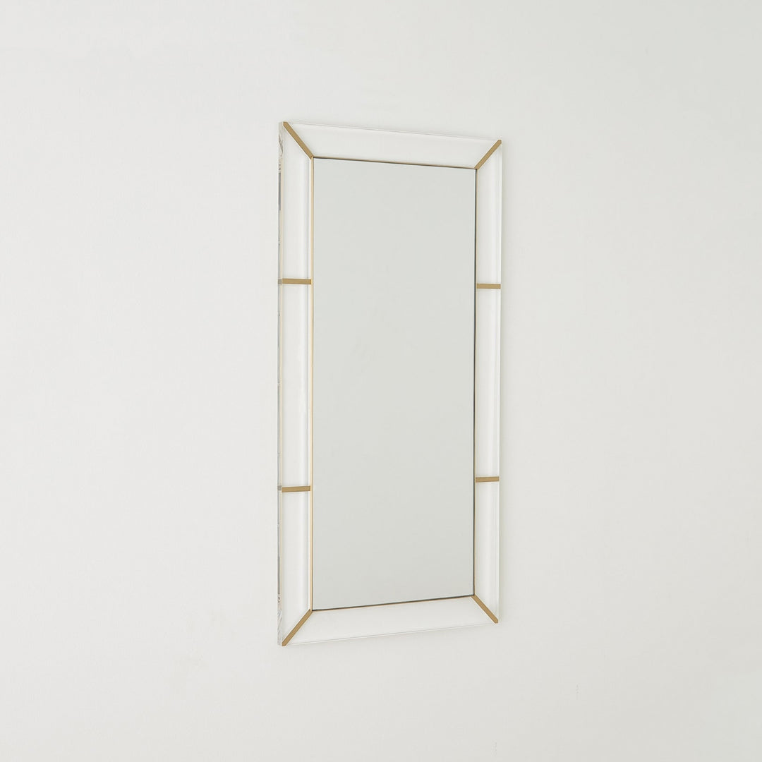 Acrylic Rectangle Mirror - Brushed Brass/Stainless
