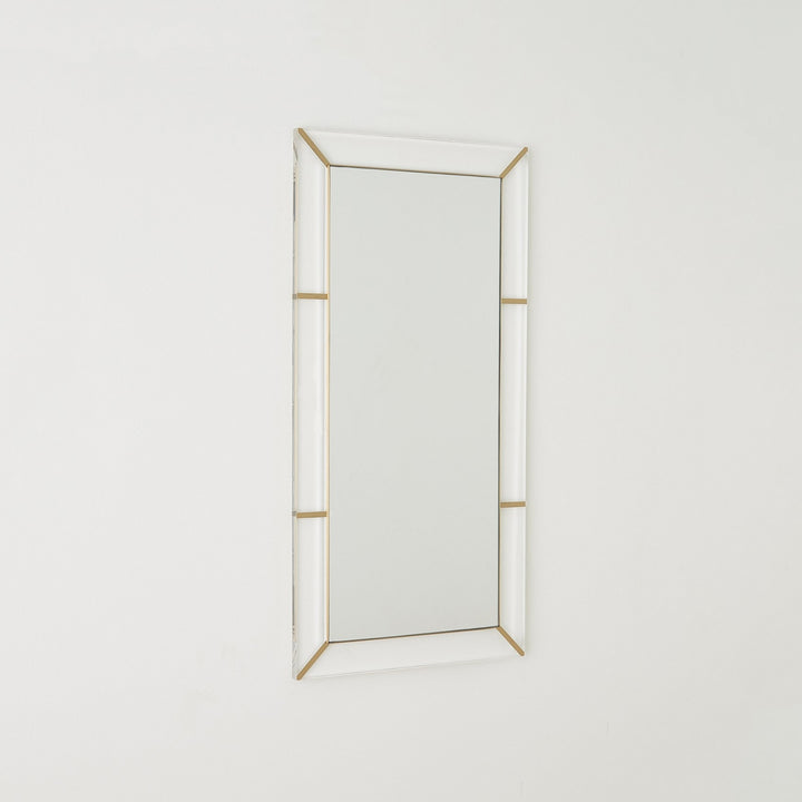 Acrylic Rectangle Mirror - Brushed Brass/Stainless