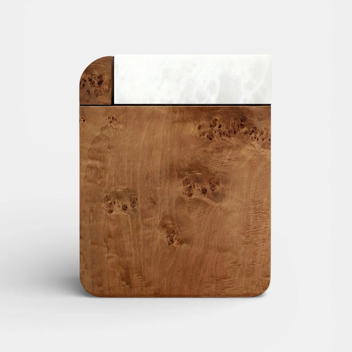 Amo Burl Wood Storage Table