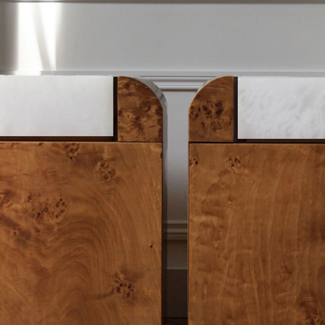Amo Burl Wood Storage Table