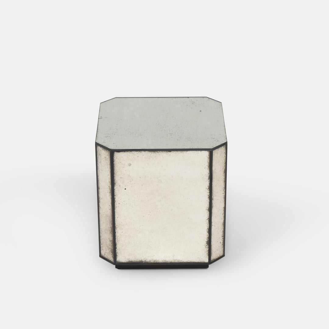 Wrenley Antique Mirror Side Table