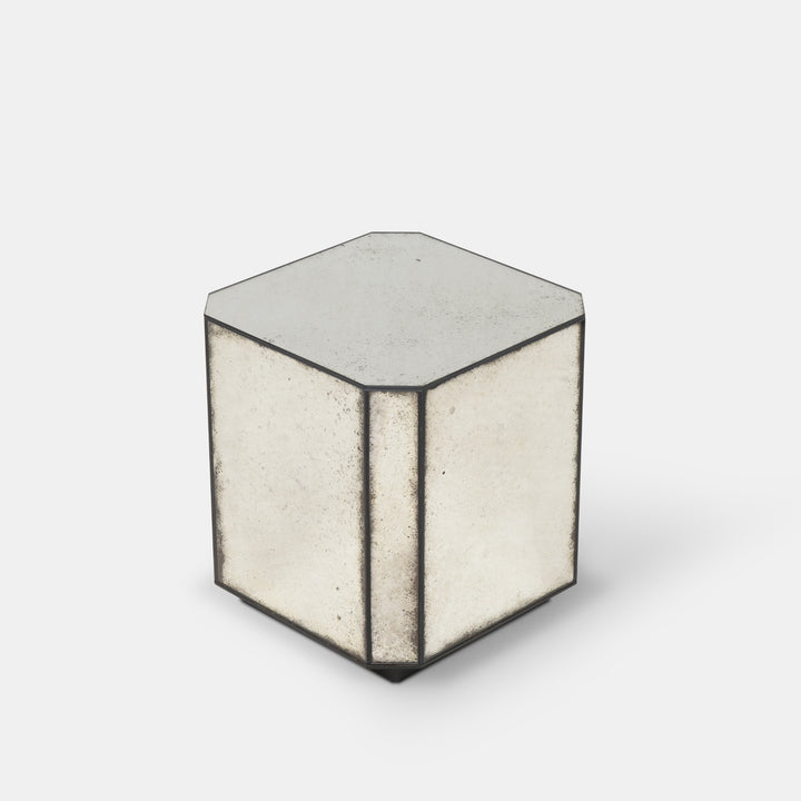 Wrenley Antique Mirror Side Table