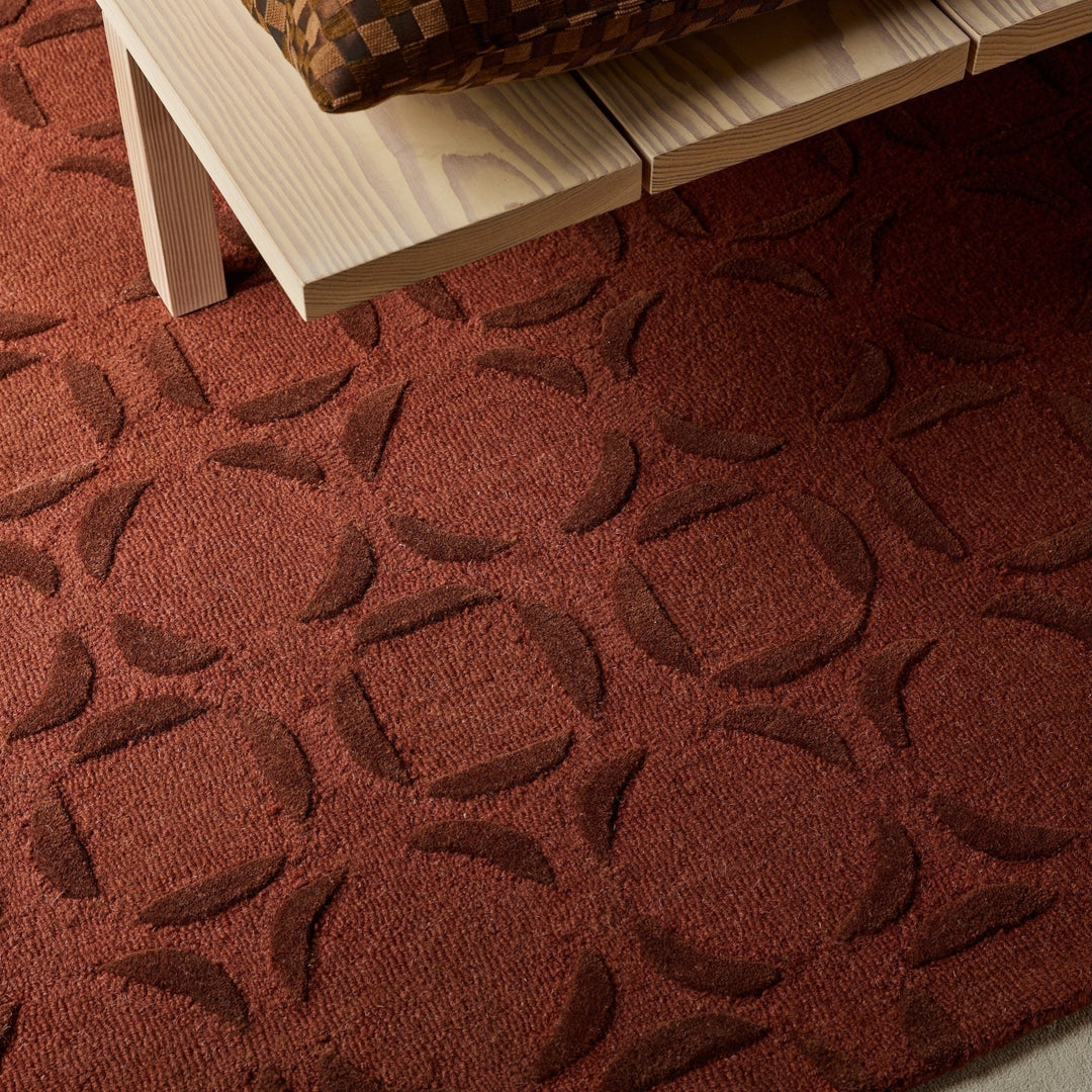 Bordeaux Echo Rug