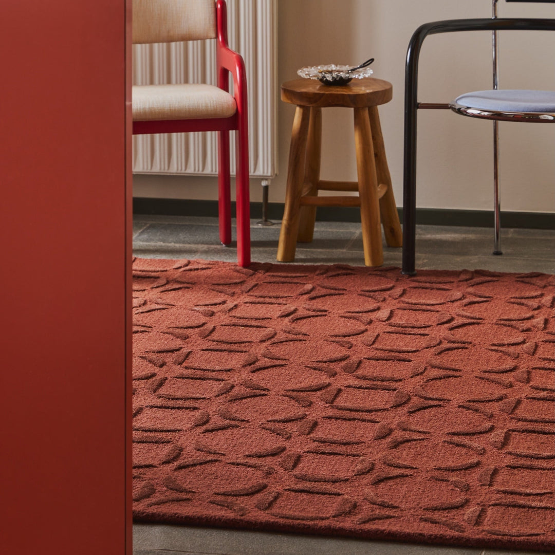 Bordeaux Echo Rug