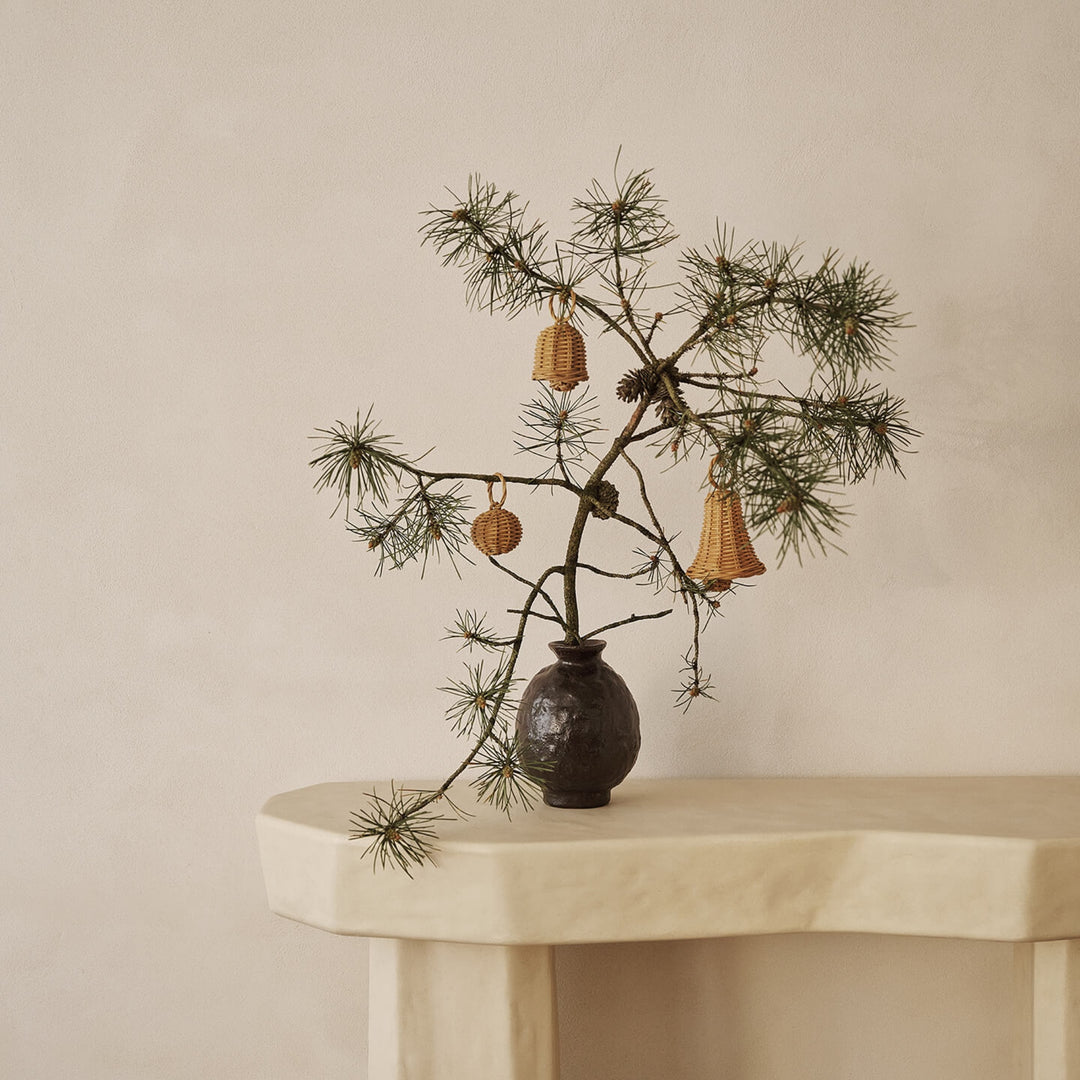 Braided Bell Baubles - Set of 3 - Natural