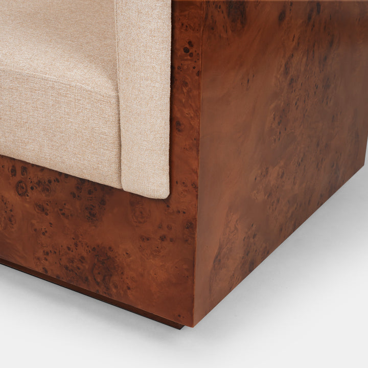 Cantera Burl wood Lounge Chair