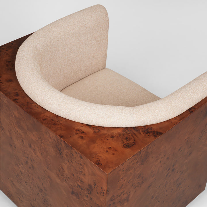 Cantera Burl wood Lounge Chair