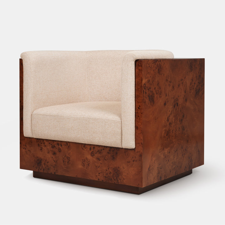 Cantera Burl wood Lounge Chair