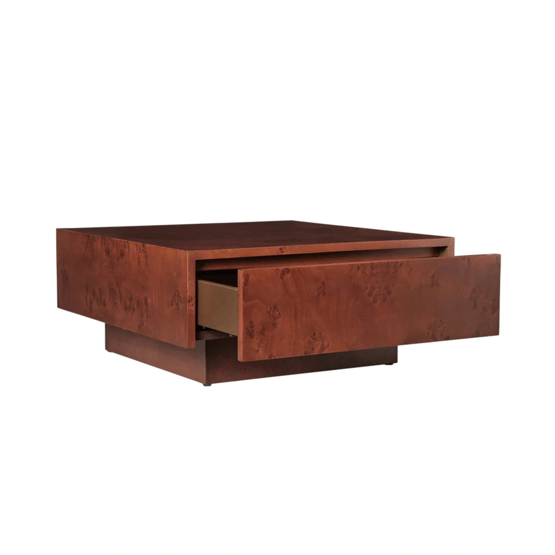 Burl Storage Coffee Table