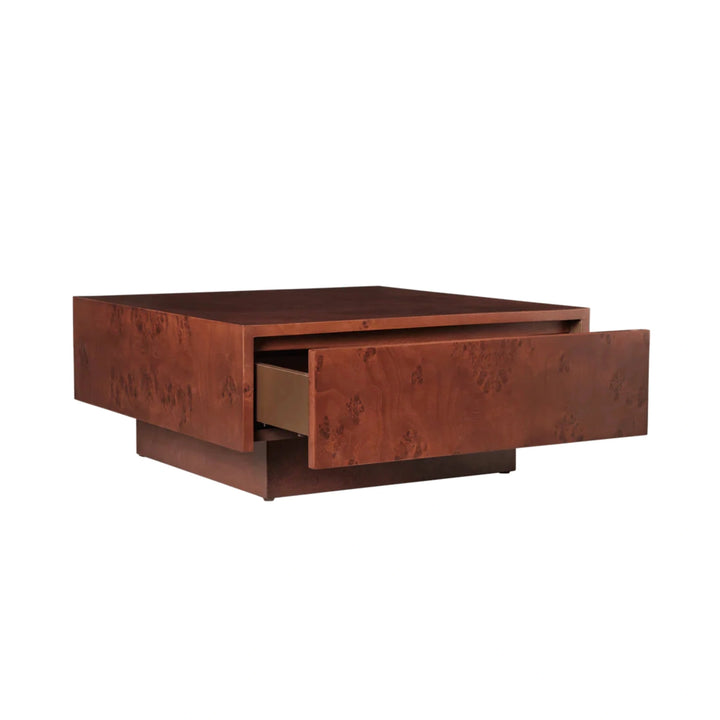 Burl Storage Coffee Table