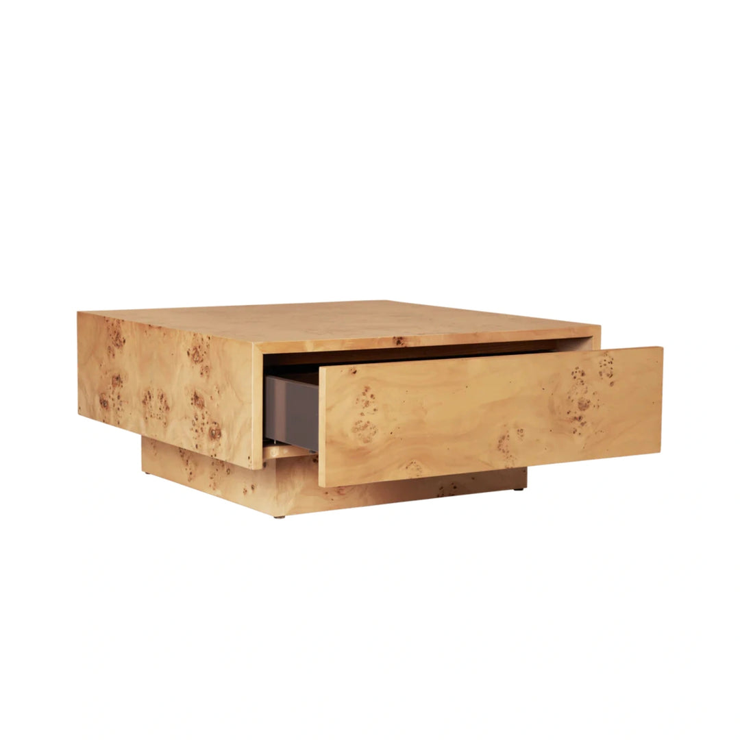 Burl Storage Coffee Table