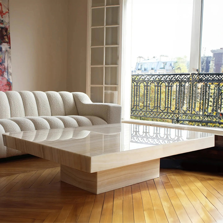 Cara Vanilla Onyx Coffee Table