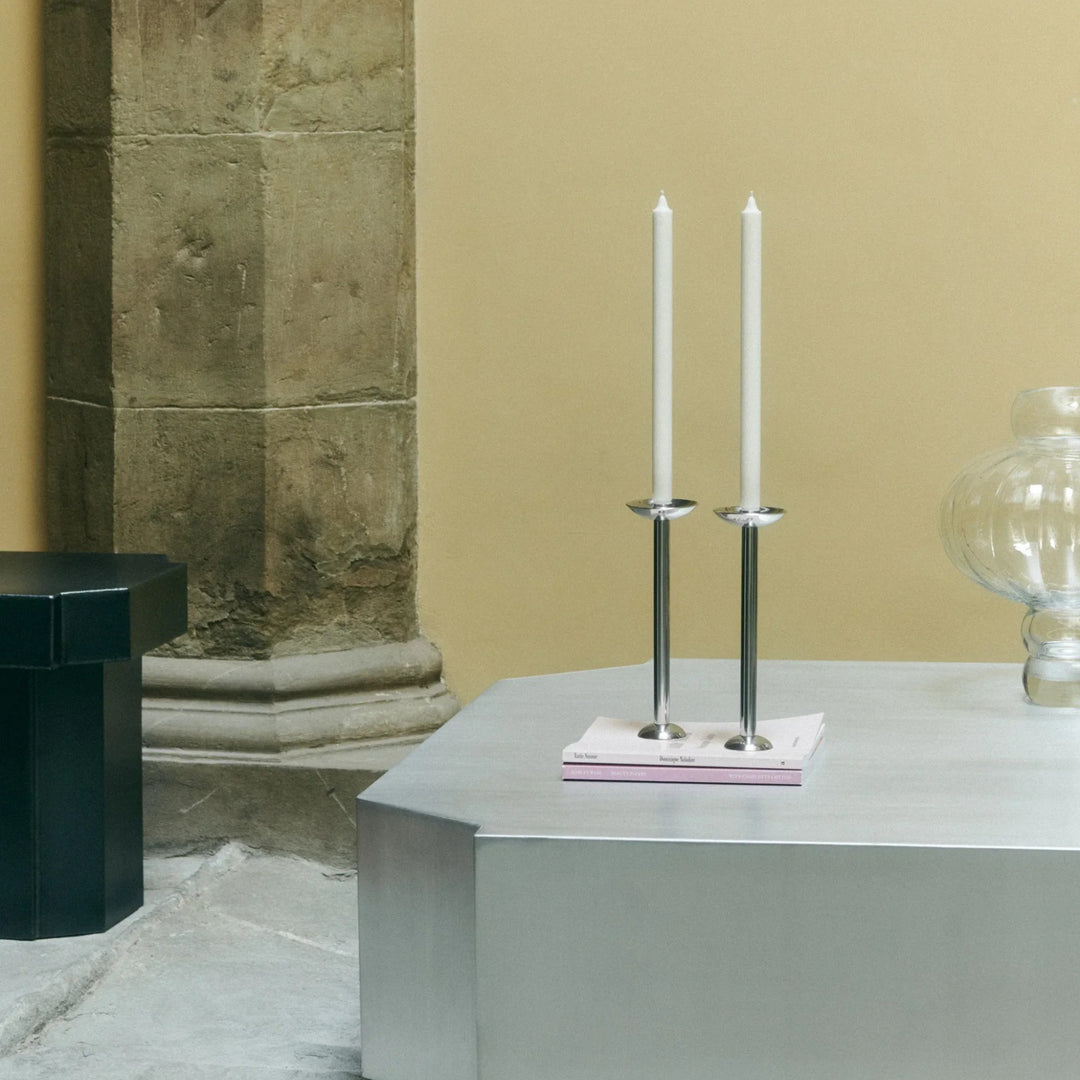 Champagne Metal Candle Holder