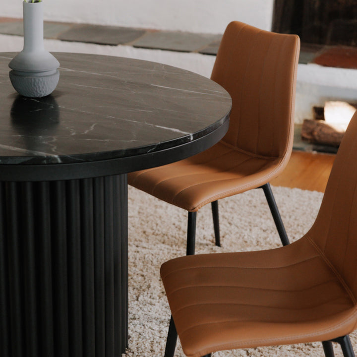 Cleo Dining Table - Black Marble