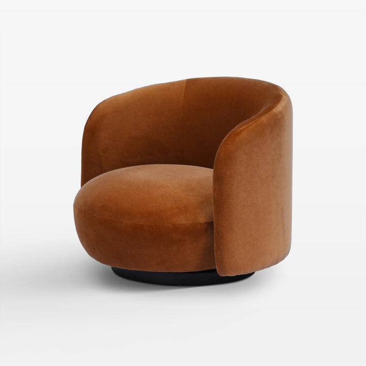 Collins Swivel Lounge Chair Velvet