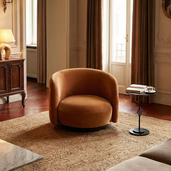Collins Swivel Lounge Chair Velvet