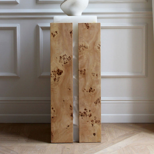 Reflective Column Pedestal-black Cerused Oak – Forom
