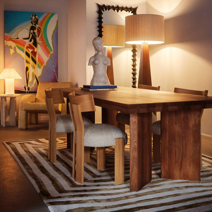 Psychedelic Labyrinth Dip Dye Rug