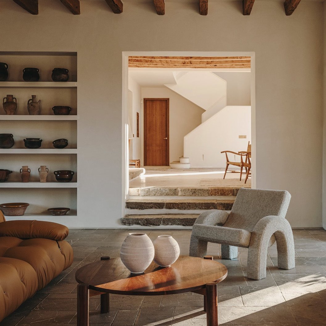 Arco Lounge Chair Boucle Natural