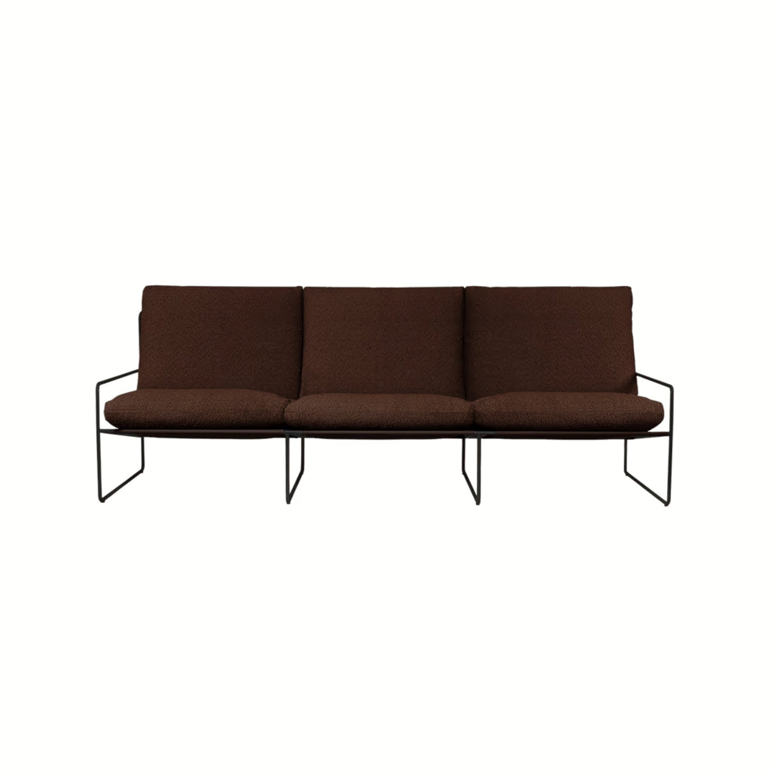 Desert 3-seater - Black - Pure Bouclé