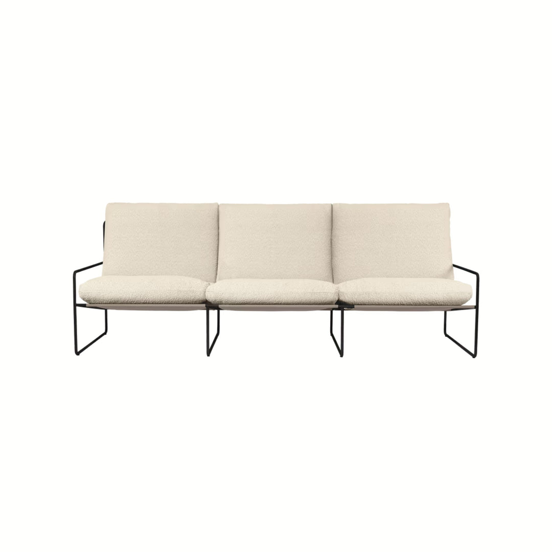 Desert 3-seater - Black - Pure Bouclé