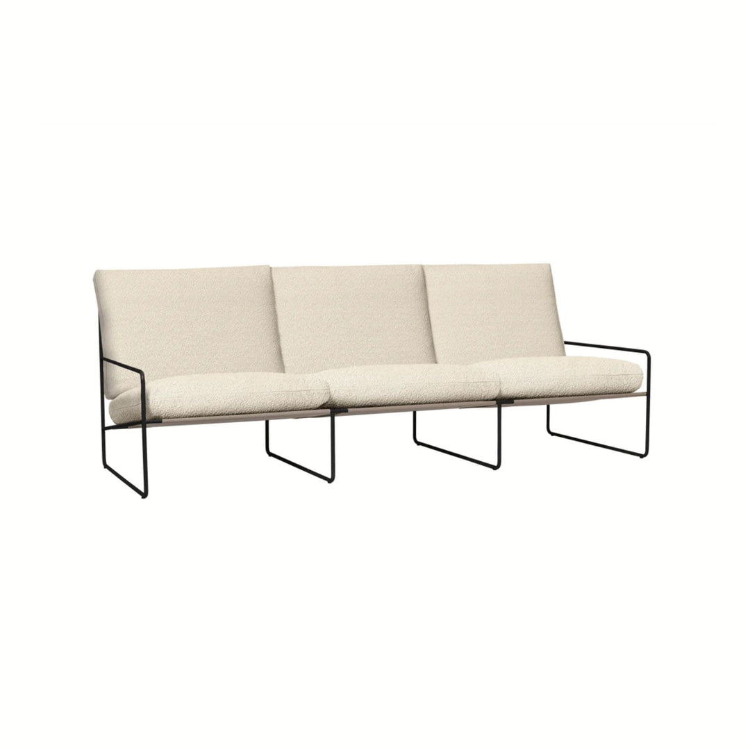 Desert 3-seater - Black - Pure Bouclé