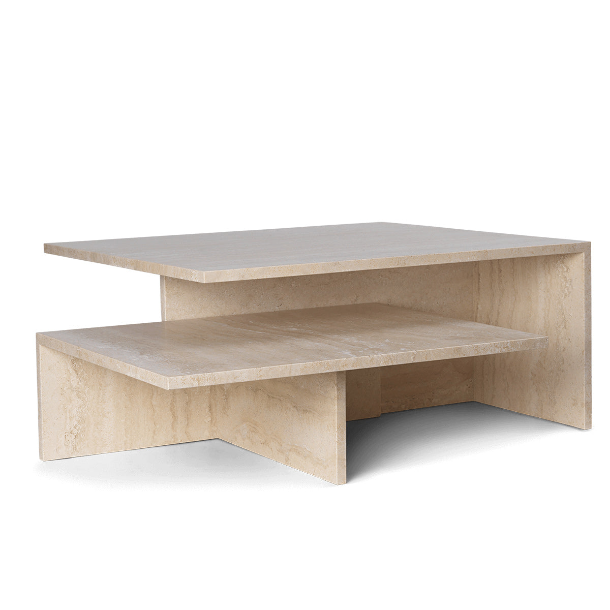 Distinct Grande Duo Tables - Travertine