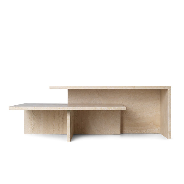 Distinct Grande Duo Tables - Travertine