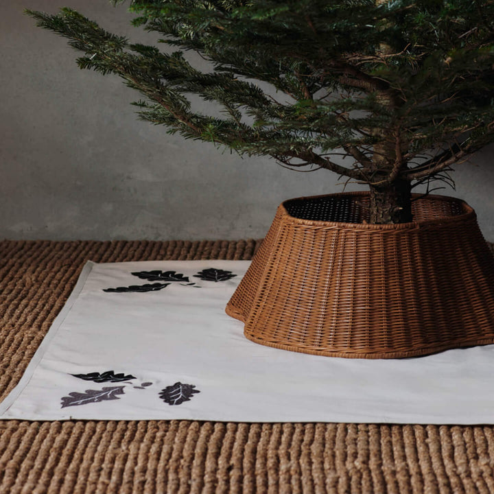 Drape Braided Tree Skirt - Natural