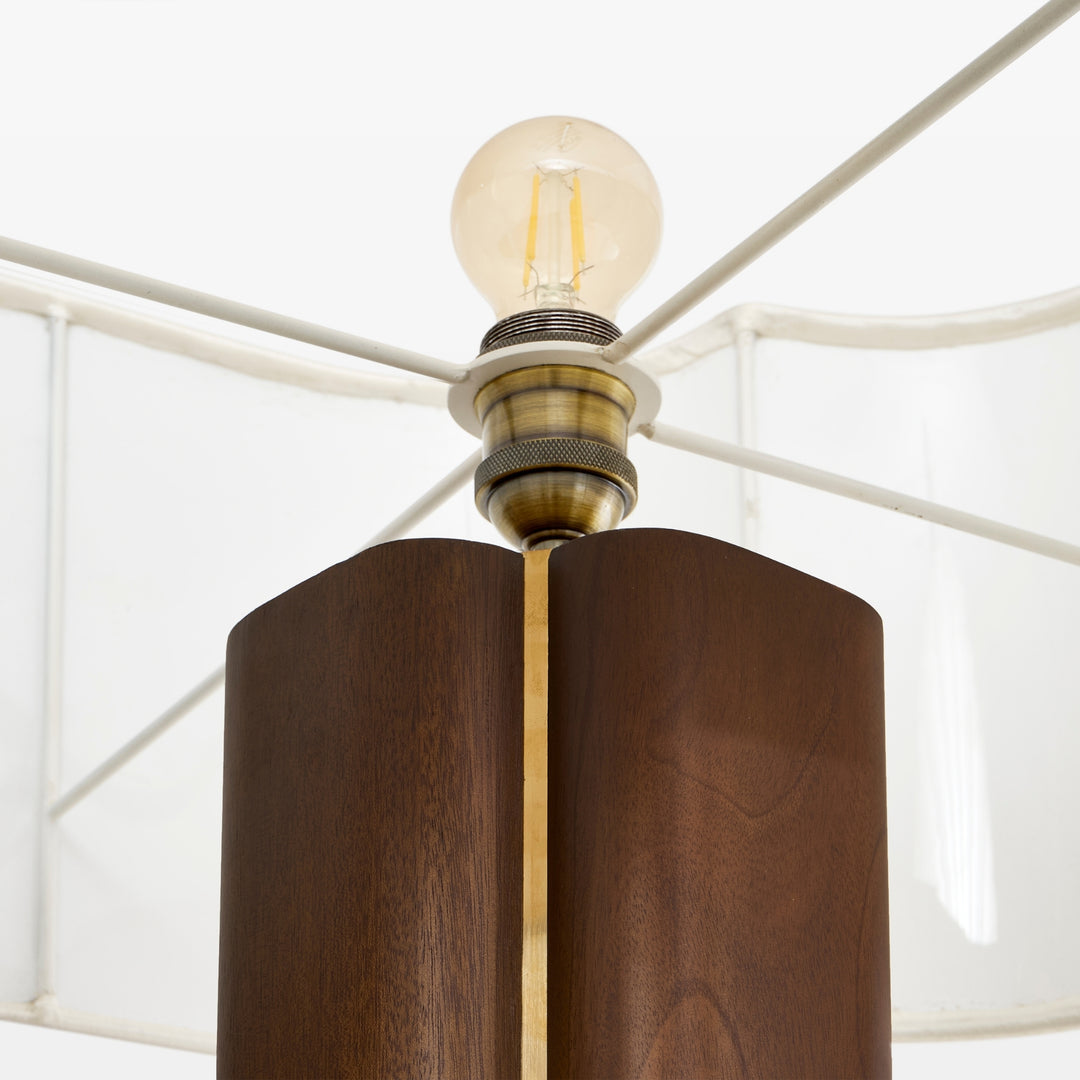 Elyse Oversized Floor Lamp - Mahogany