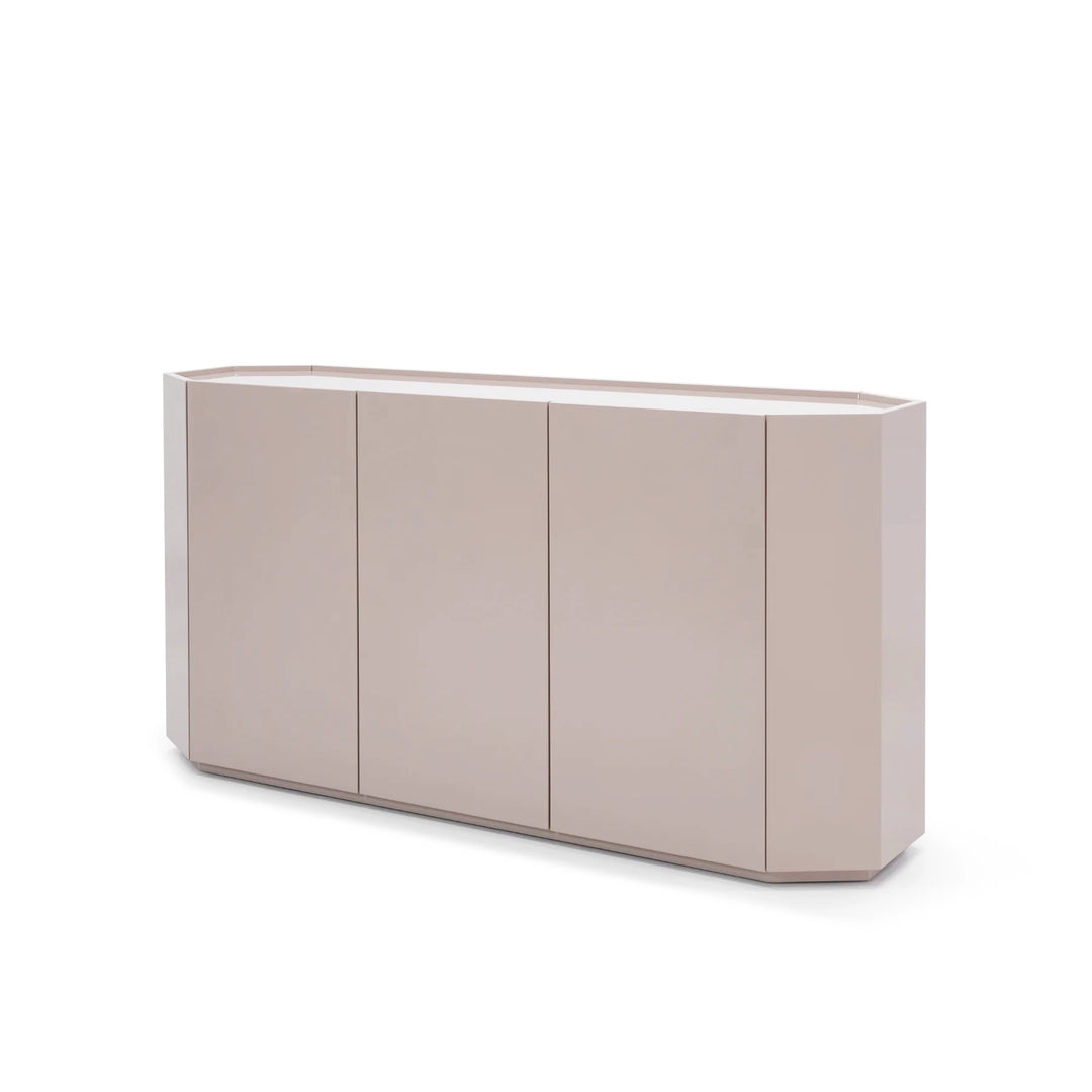 Facet Console Cabinet - Shiitake High Gloss